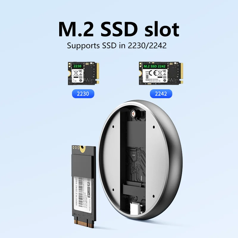 Blueendless Magnetic M.2 NVMe 2230 2242 SSD Enclosure 10Gbps Type C USB3.1 to NVMe PCI-E ssd case for Mobile Phone - Image 6