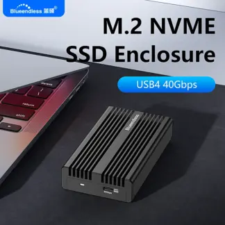 Blueendless 40Gbps NVMe SSD Enclosure USB4.0 PCIe3.0x4 M.2 PCIe SSD Aluminum External Case Compatible with Thunderbolt 3/4