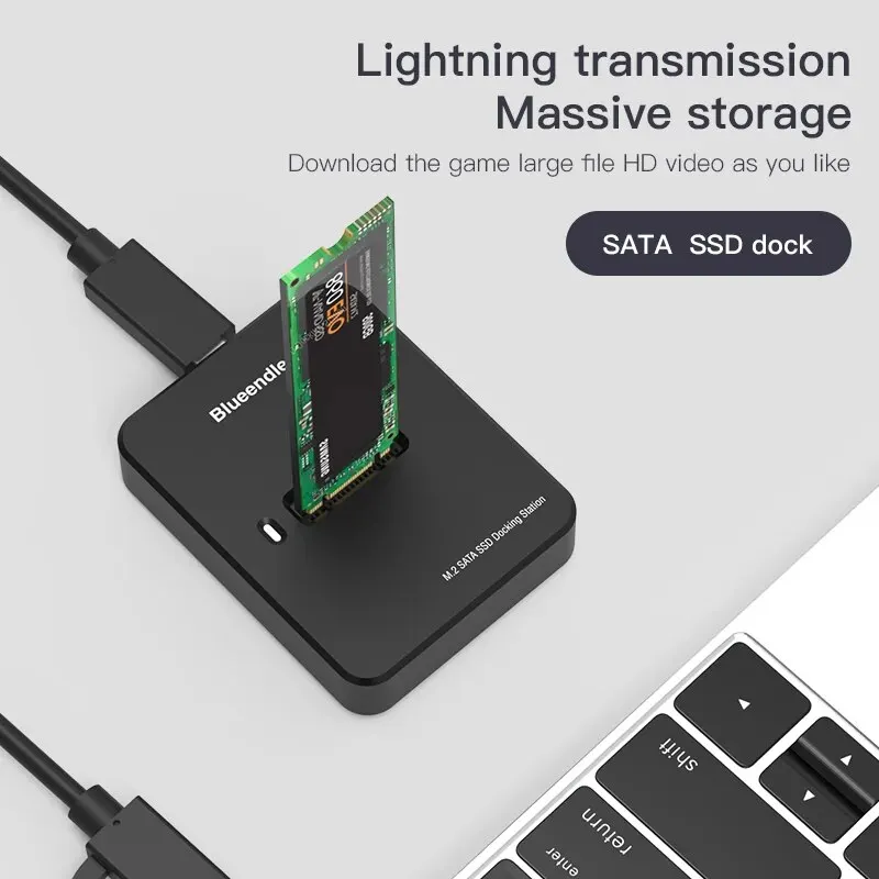 Blueendless External SSD Hard Disk M2 SSD Enclosure 10G Online Reading Writing Speed SSD Case For M.2 SSD Docking Station - Image 4