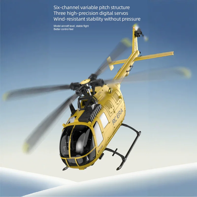 RC ERA 1:25 Remote Control Helicopter C180 Dual Brushless Simulation Helicopter BO105 One-Key Inverted Flight Optical Flow Lidar - Image 2